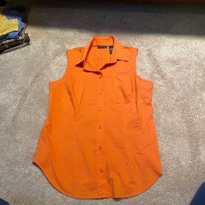 NY&C Orange Suiting Blouse